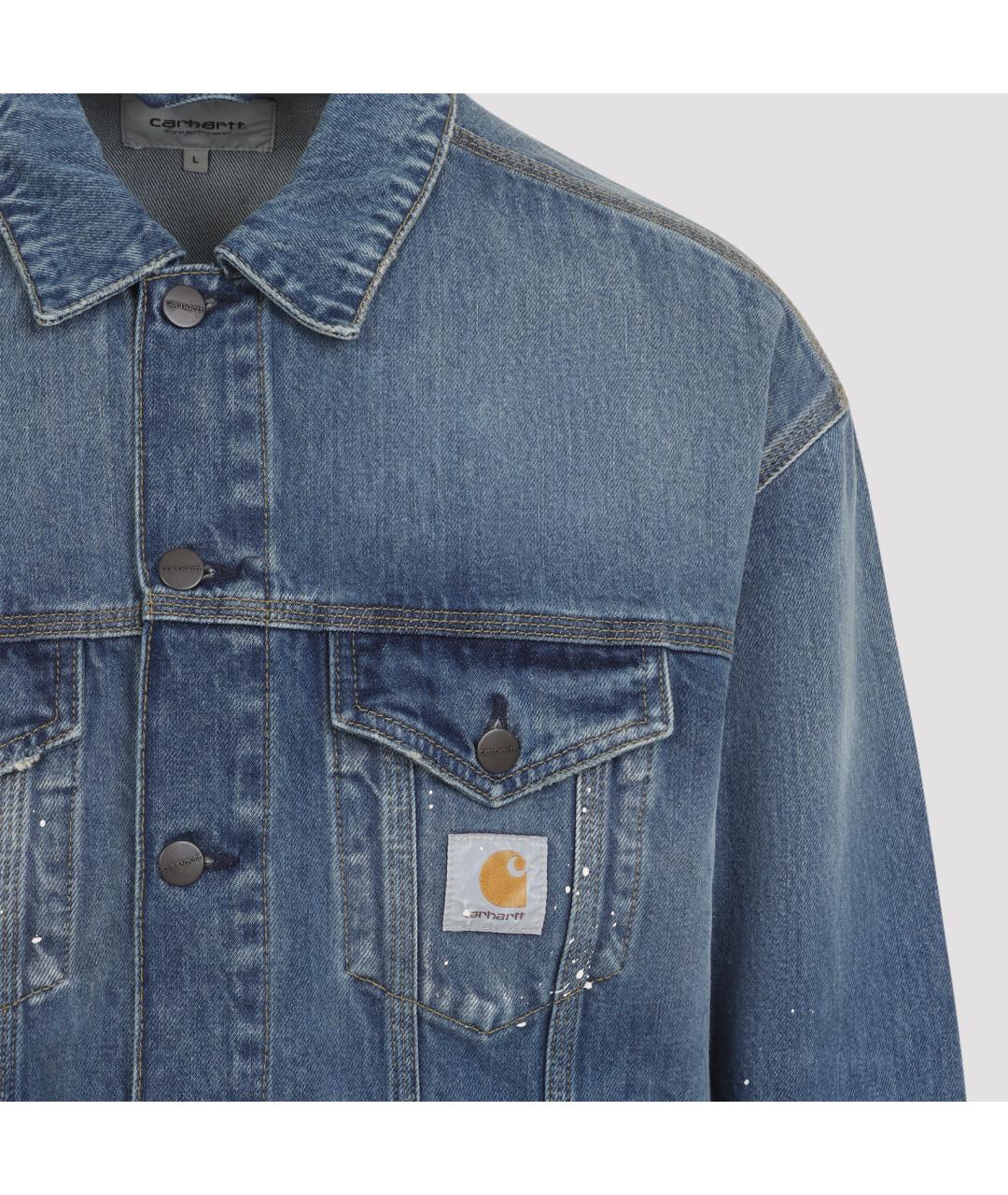 CARHARTT WIP Синяя хлопковая куртка, фото 3