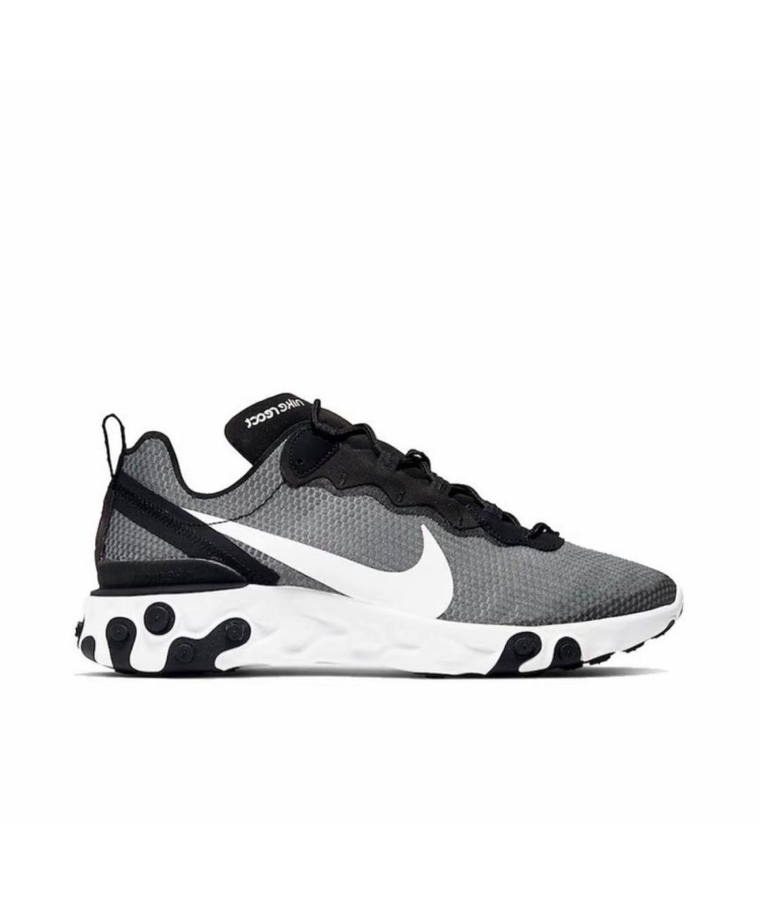 NIKE Черные текстильные низкие кроссовки / кеды, фото 1