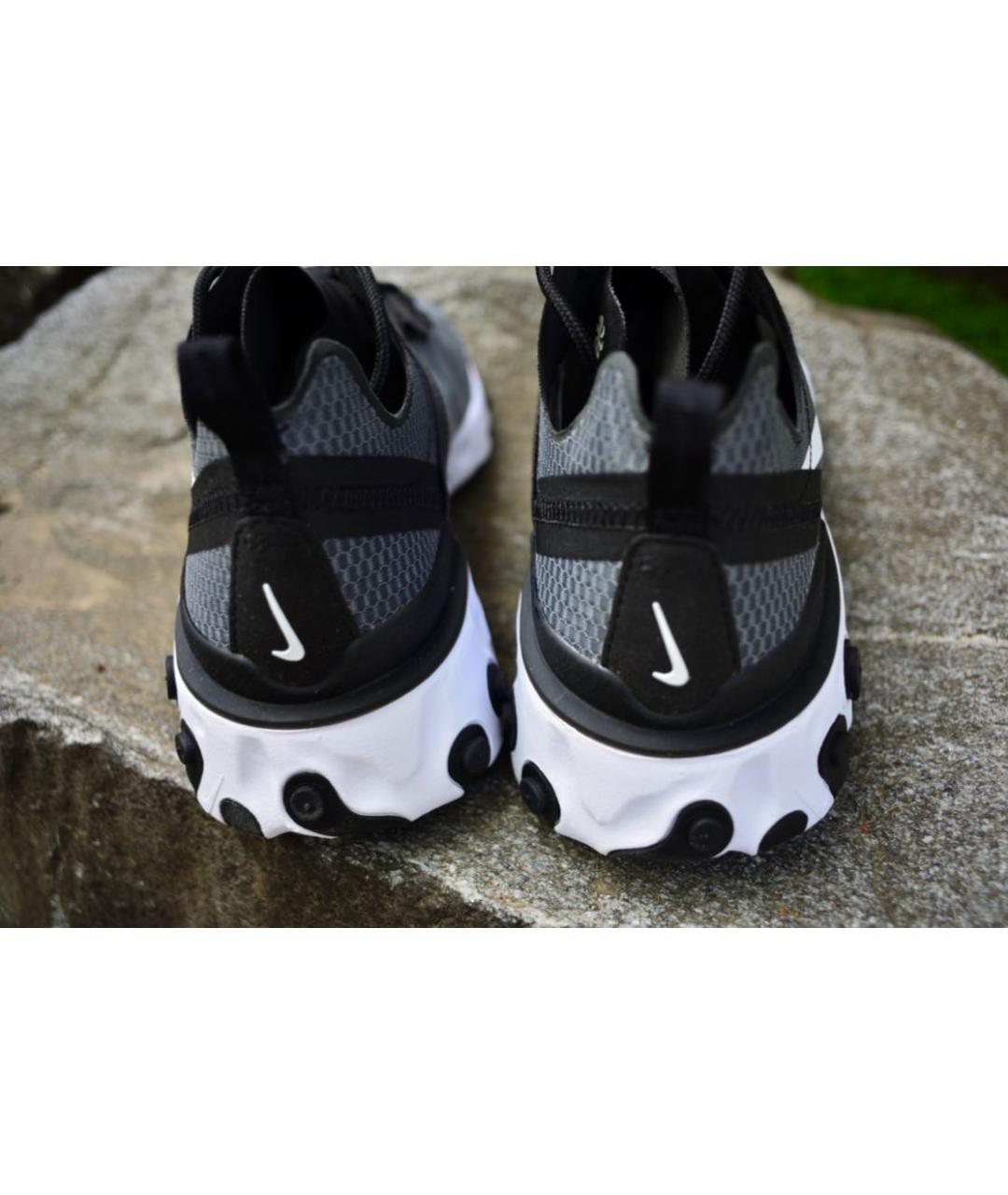 NIKE Черные текстильные низкие кроссовки / кеды, фото 6