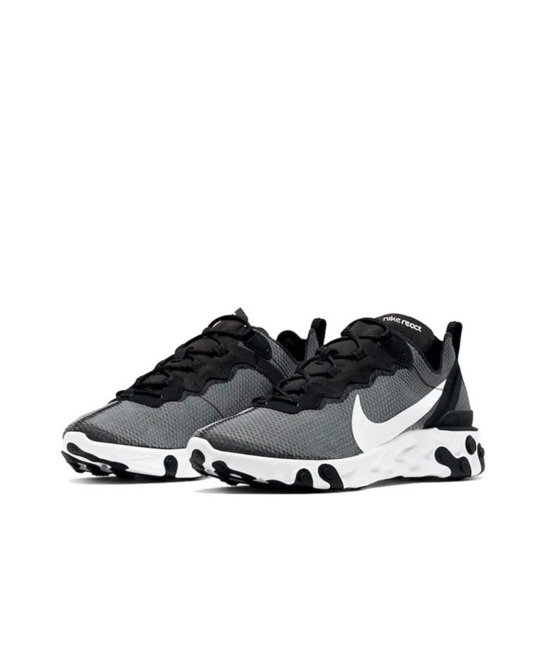 NIKE Черные текстильные низкие кроссовки / кеды, фото 2