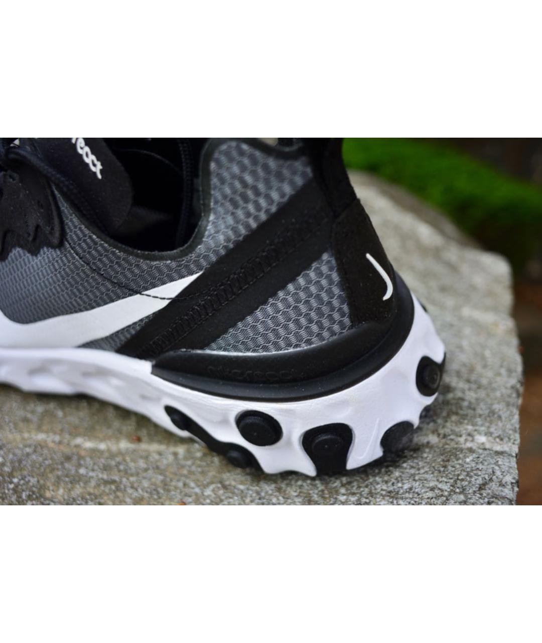 NIKE Черные текстильные низкие кроссовки / кеды, фото 8