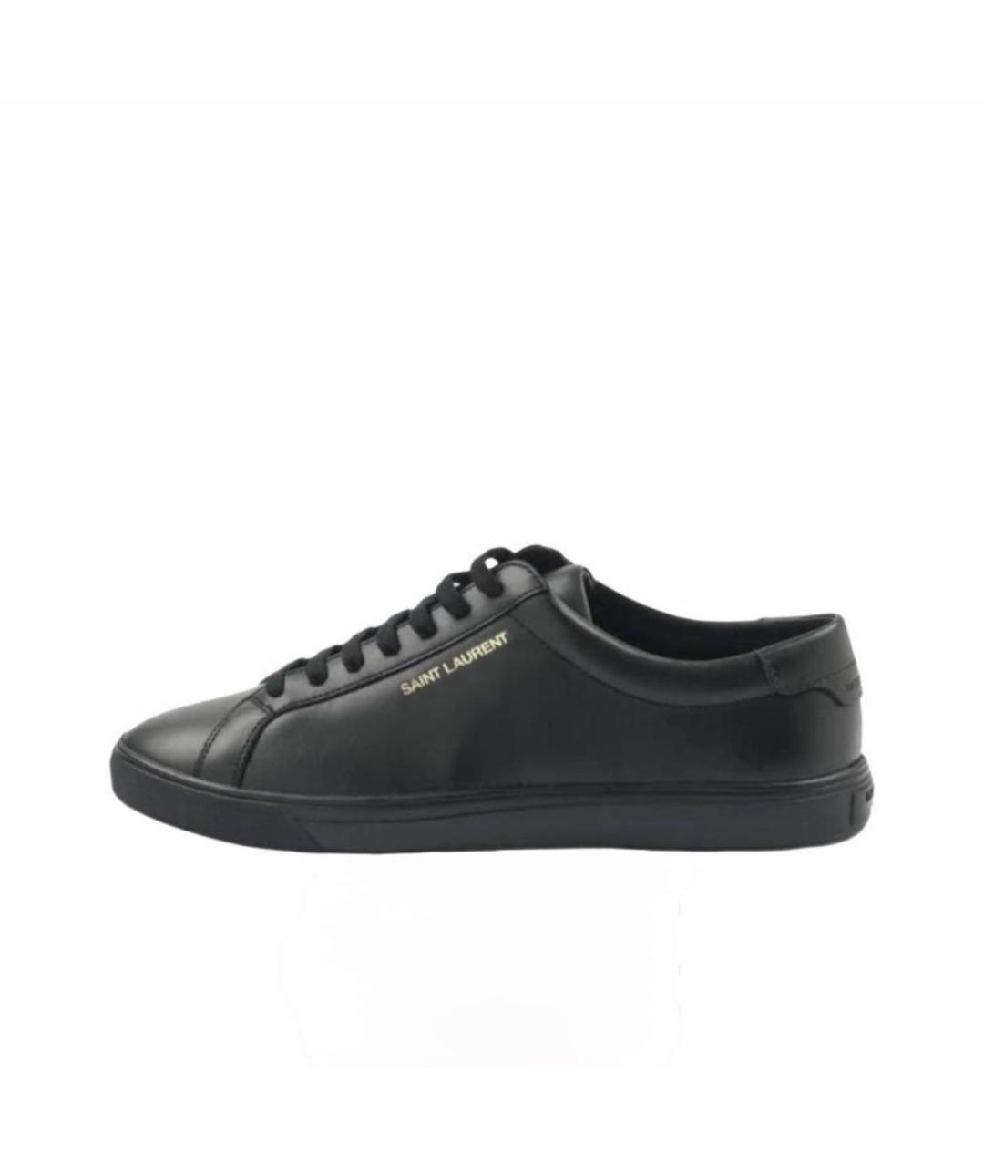 SAINT LAURENT Черные кожаные кеды, фото 9