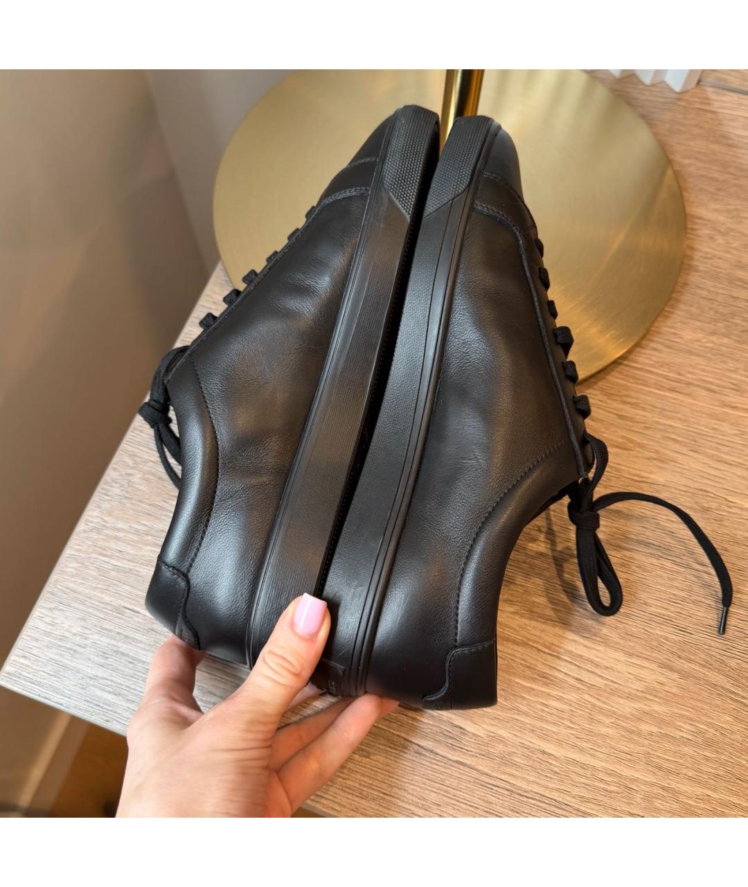 SAINT LAURENT Черные кожаные кеды, фото 4