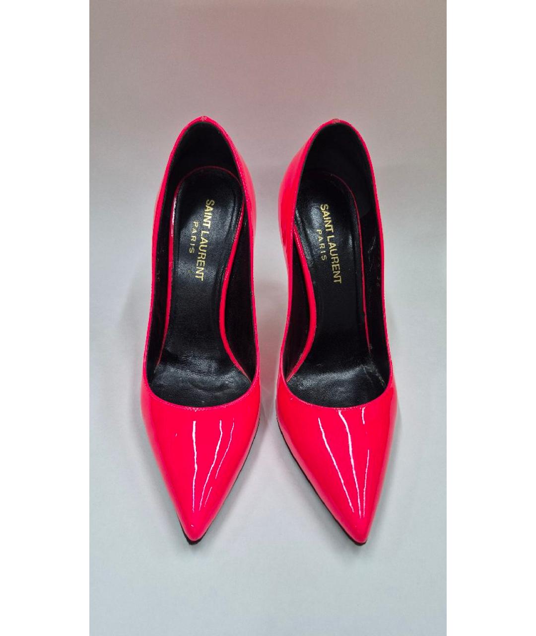 SAINT LAURENT Розовые туфли из лакированной кожи, фото 2