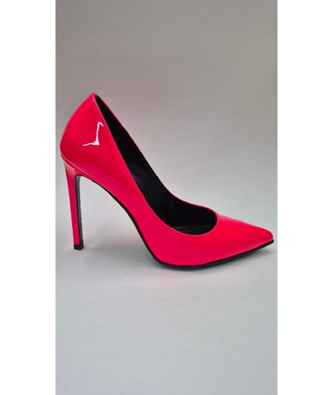 SAINT LAURENT Розовые туфли из лакированной кожи, фото 6