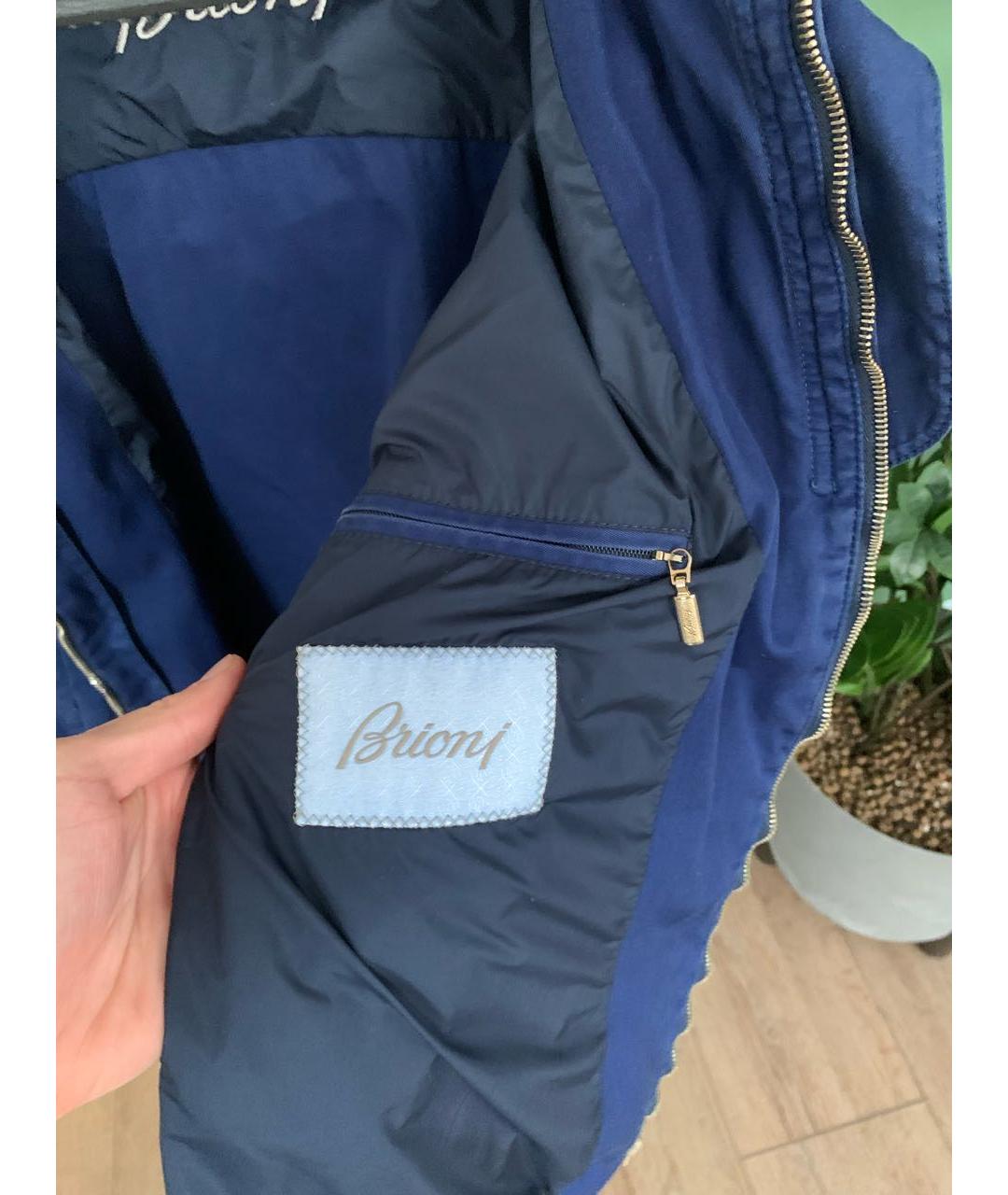 BRIONI Синяя хлопковая куртка, фото 4