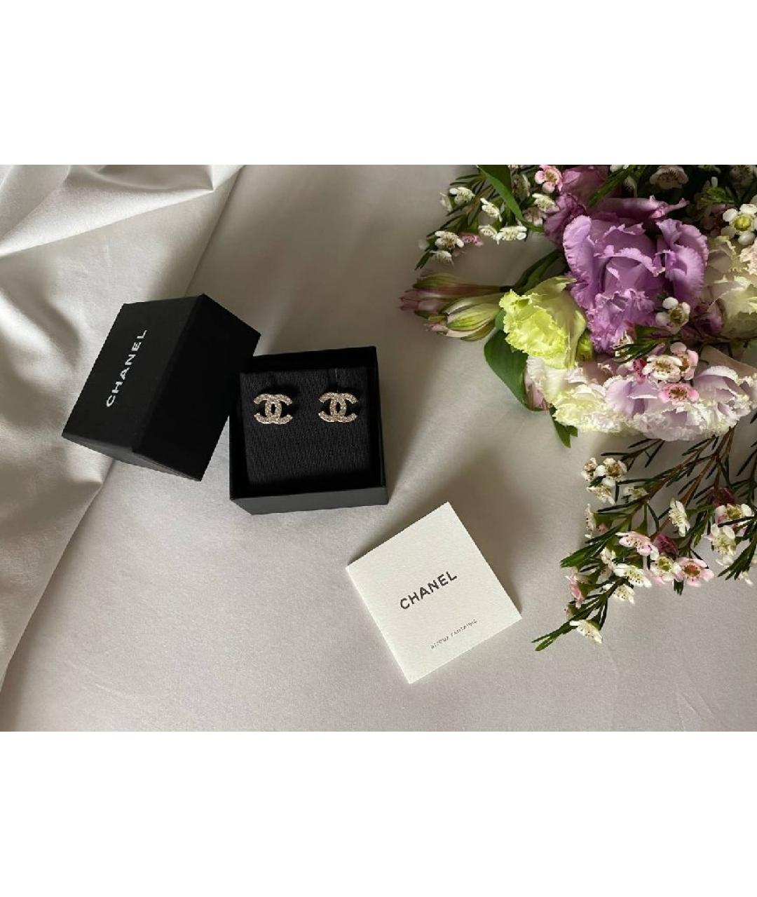 CHANEL Серебряные металлические серьги, фото 5