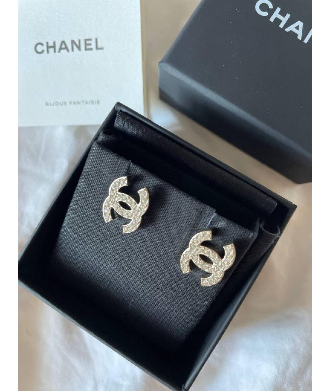 CHANEL Серебряные металлические серьги, фото 3