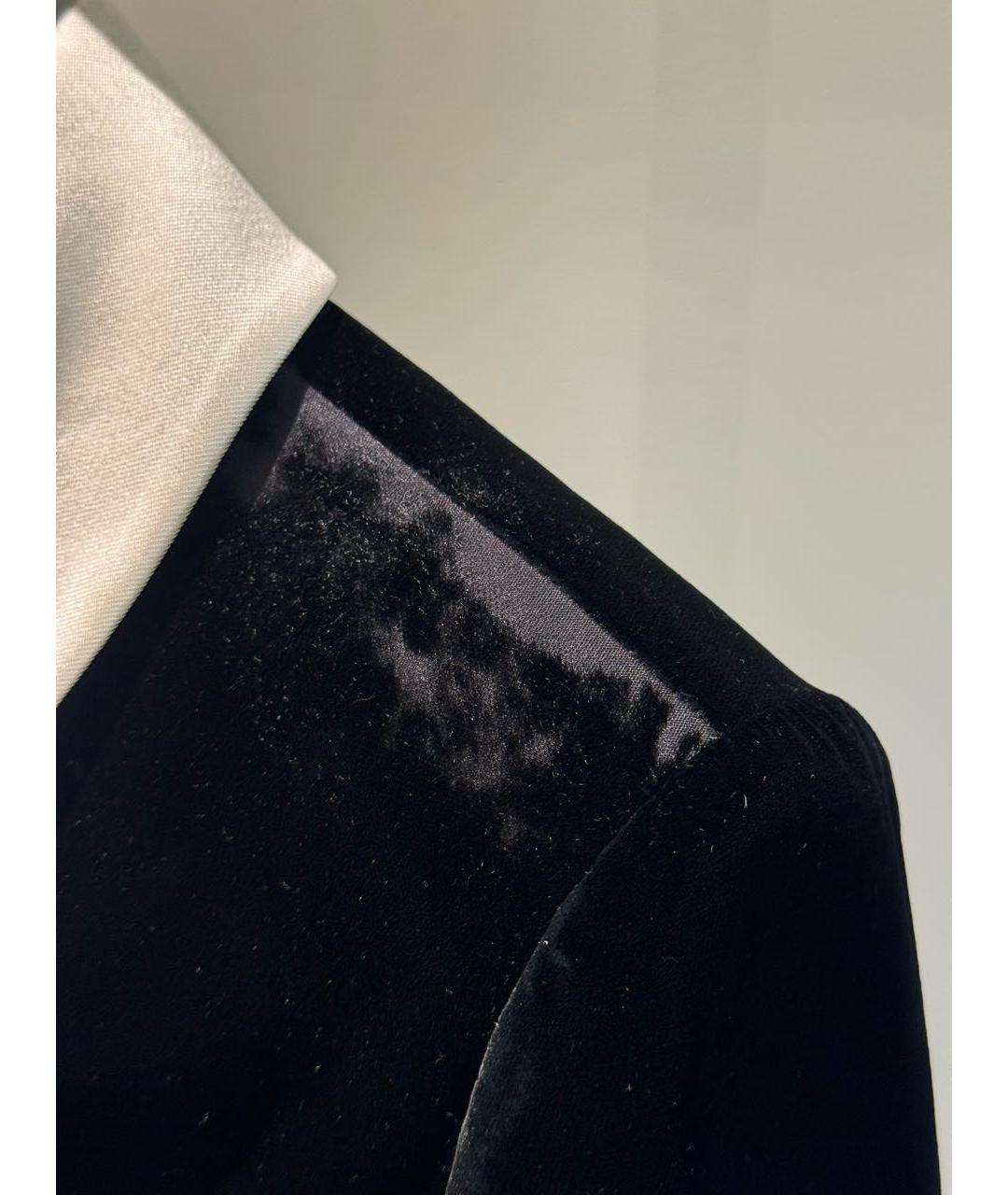 SAINT LAURENT Черное бархатное коктейльное платье, фото 5