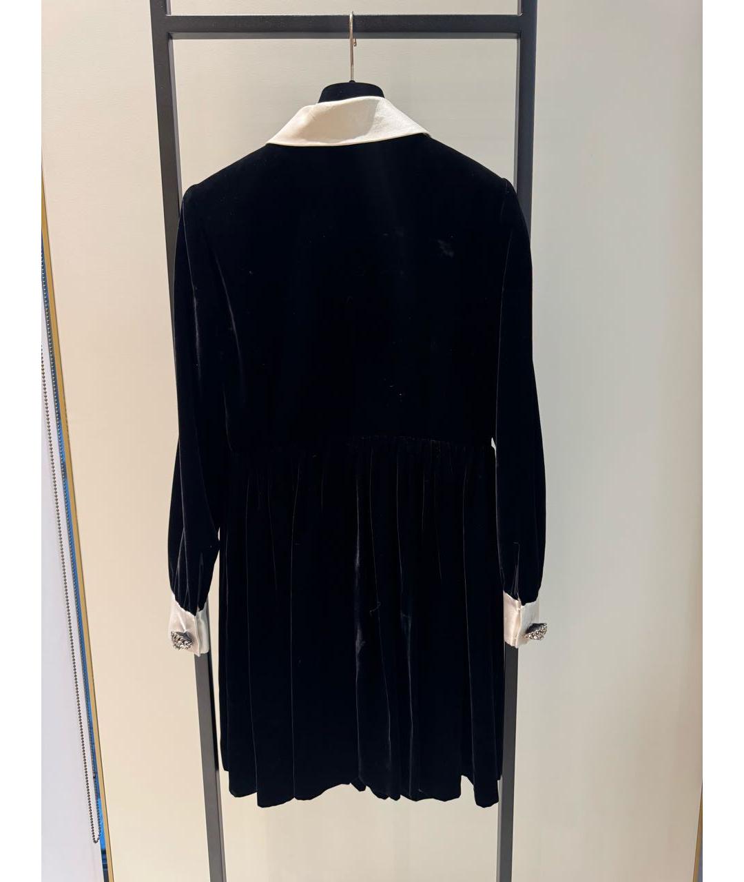 SAINT LAURENT Черное бархатное коктейльное платье, фото 2