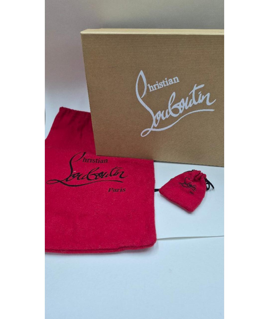CHRISTIAN LOUBOUTIN Черные босоножки из лакированной кожи, фото 5