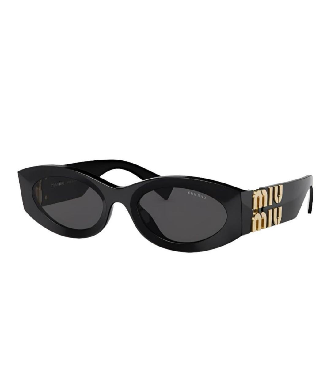 MIU MIU Черные пластиковые солнцезащитные очки, фото 6