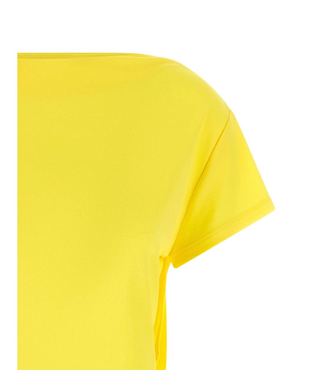 JACQUEMUS Желтое вискозное коктейльное платье, фото 3