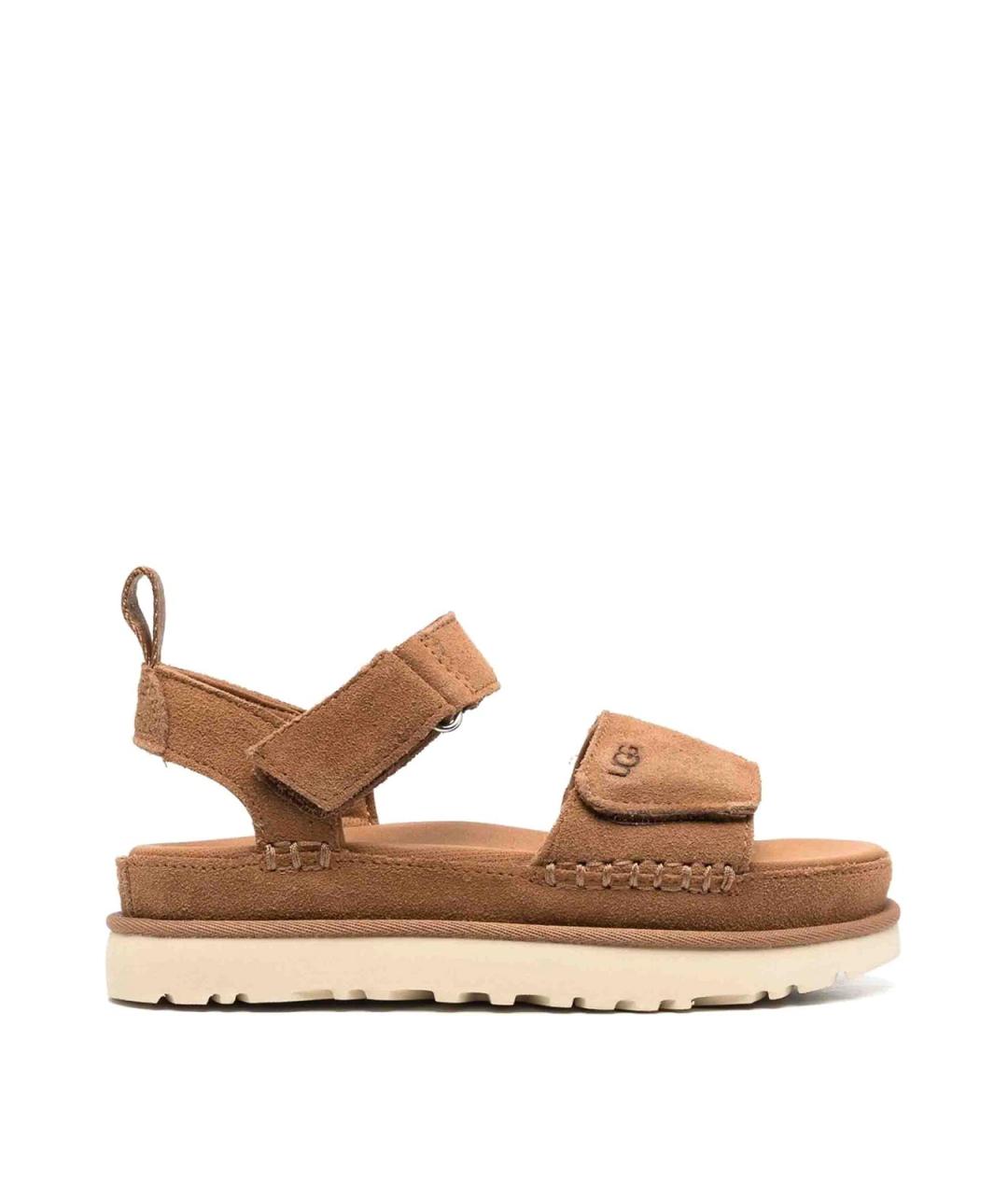 UGG AUSTRALIA Коричневые замшевые босоножки, фото 1