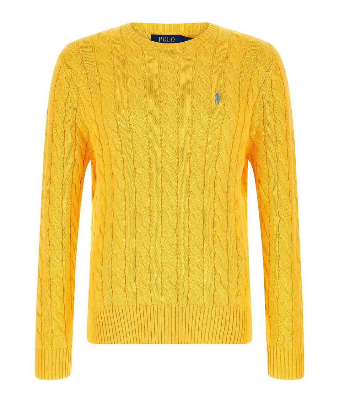 POLO RALPH LAUREN Желтый хлопковый джемпер / свитер, фото 1
