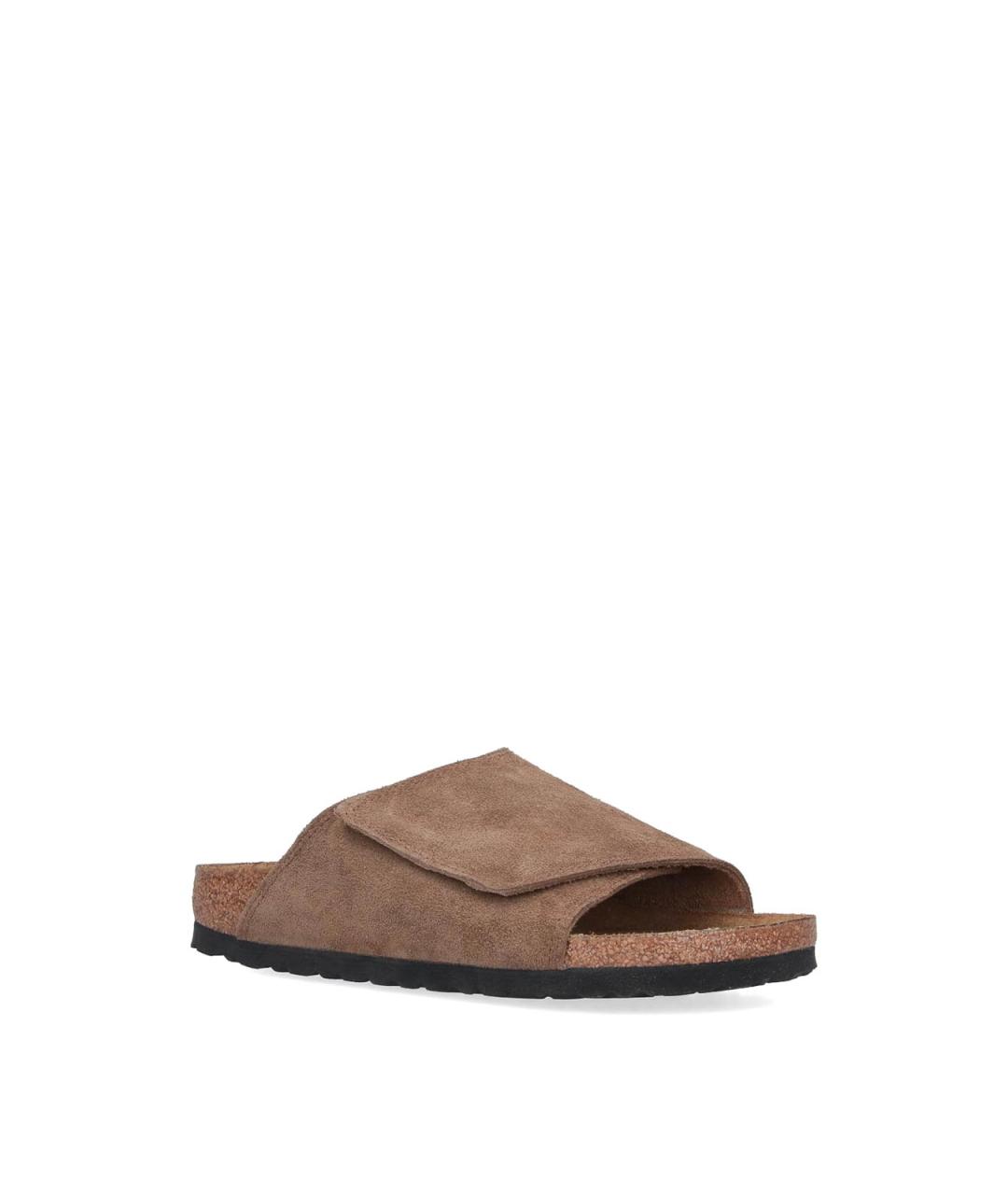 BIRKENSTOCK Коричневые замшевые сандалии, фото 2