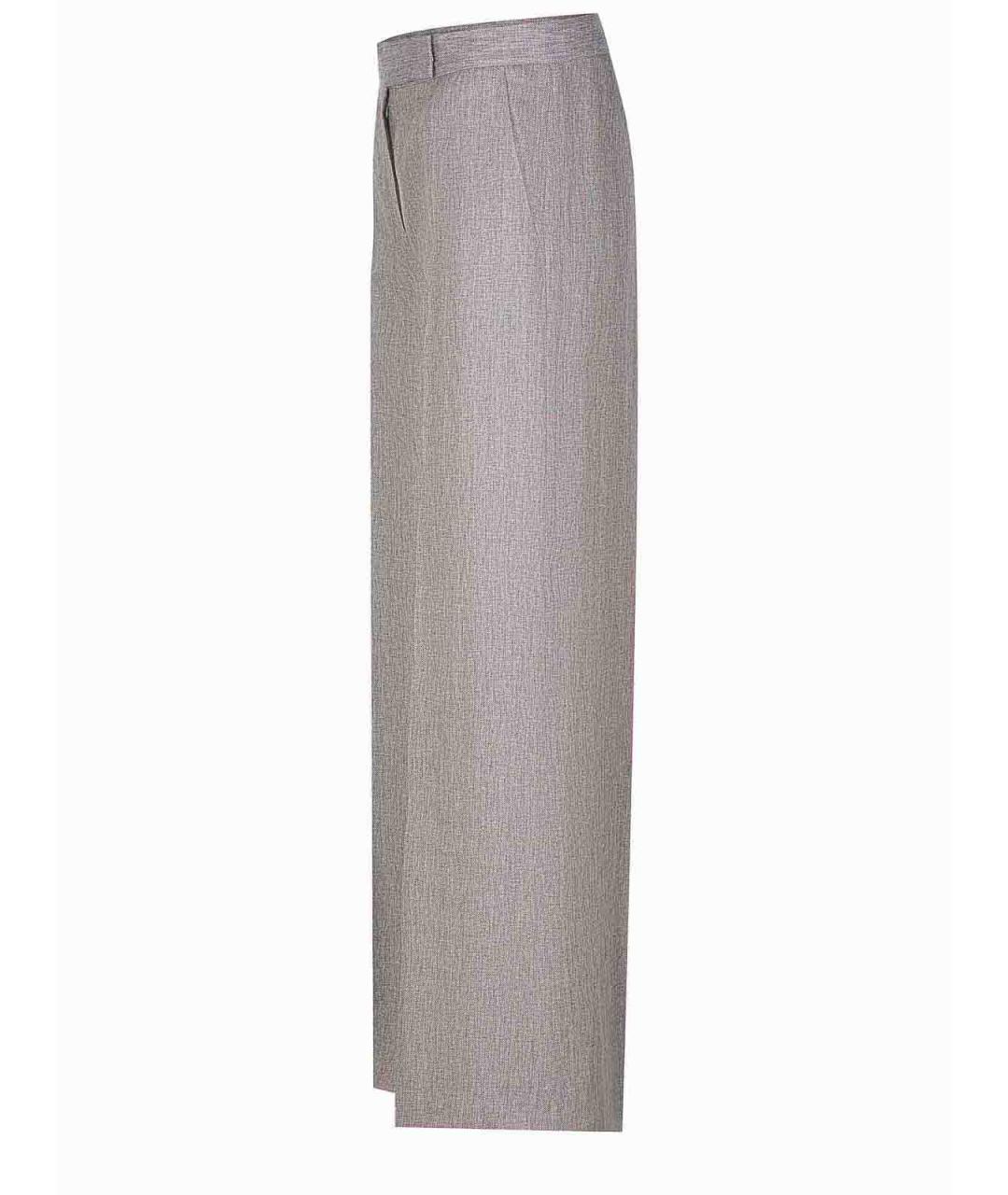 MAX MARA Бежевые льняные прямые брюки, фото 2
