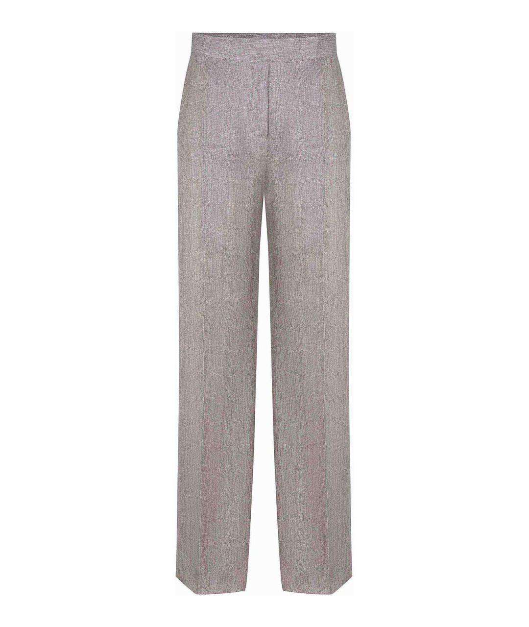 MAX MARA Бежевые льняные прямые брюки, фото 1