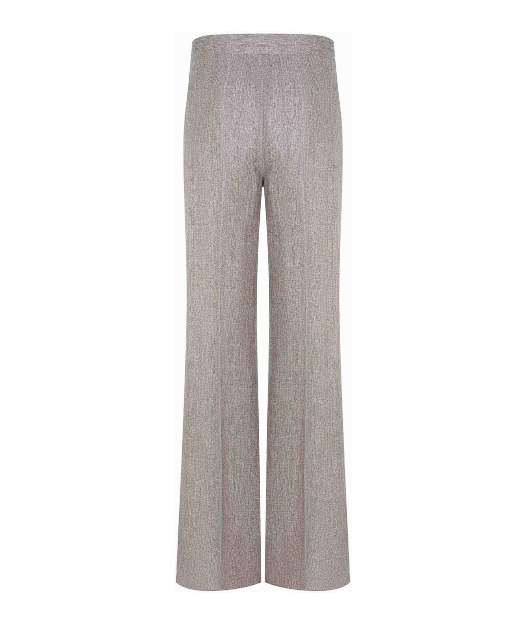 MAX MARA Бежевые льняные прямые брюки, фото 3