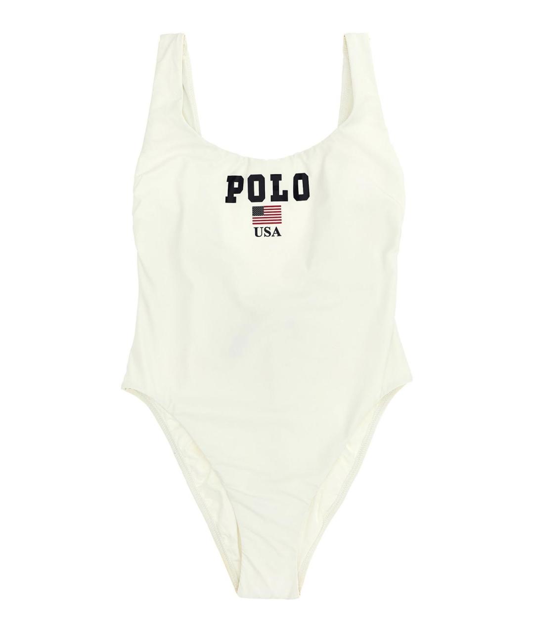 POLO RALPH LAUREN Белый полиамидовый купальник, фото 1