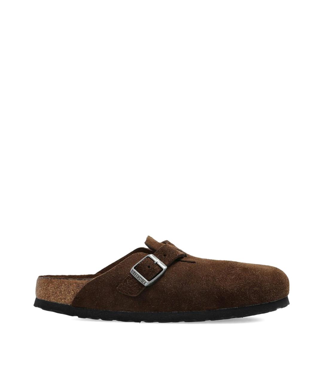 BIRKENSTOCK Коричневые замшевые мюли, фото 1