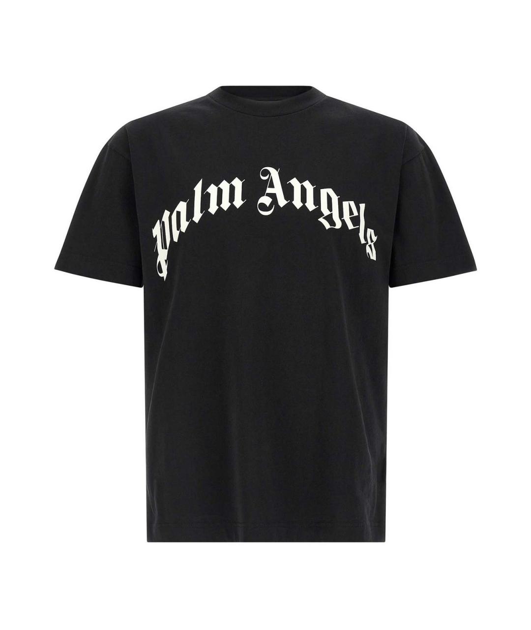 PALM ANGELS Черная хлопковая футболка, фото 1