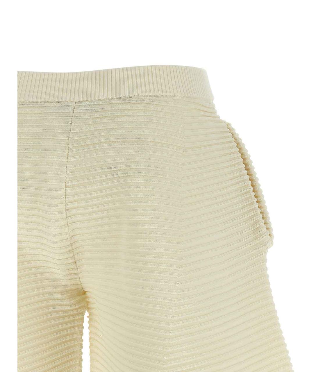 ISSEY MIYAKE Белые полиэстеровые брюки широкие, фото 4