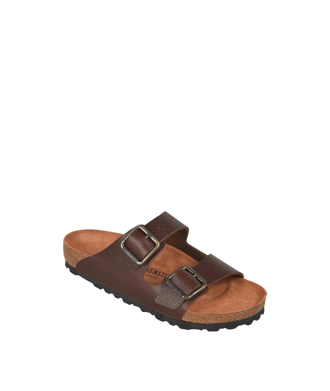 BIRKENSTOCK Зеленые кожаные шлепанцы, фото 2