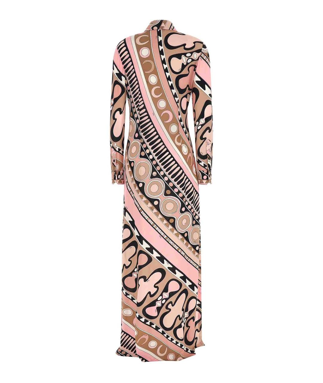 EMILIO PUCCI Бежевое вискозное повседневное платье, фото 2