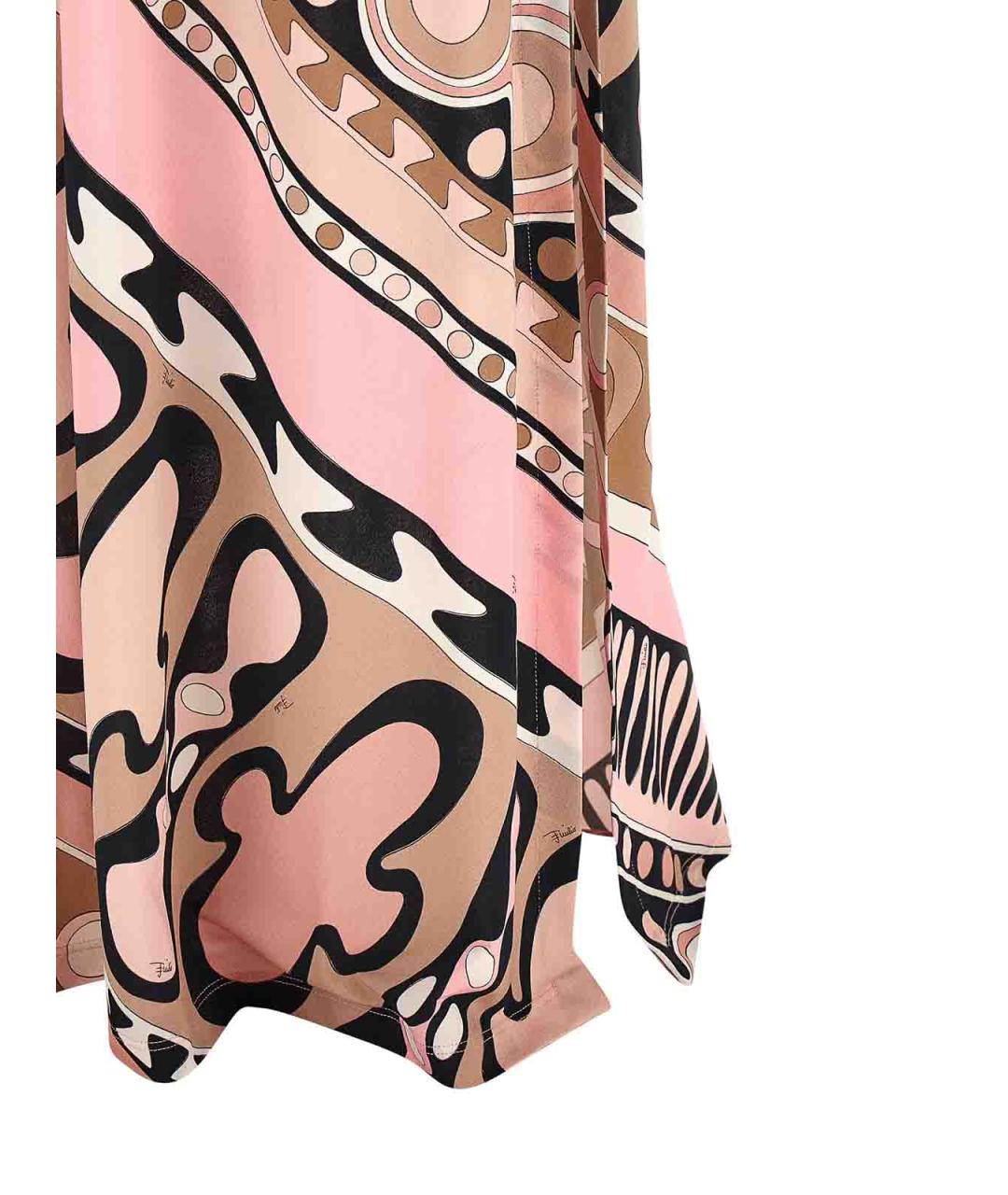 EMILIO PUCCI Бежевое вискозное повседневное платье, фото 5