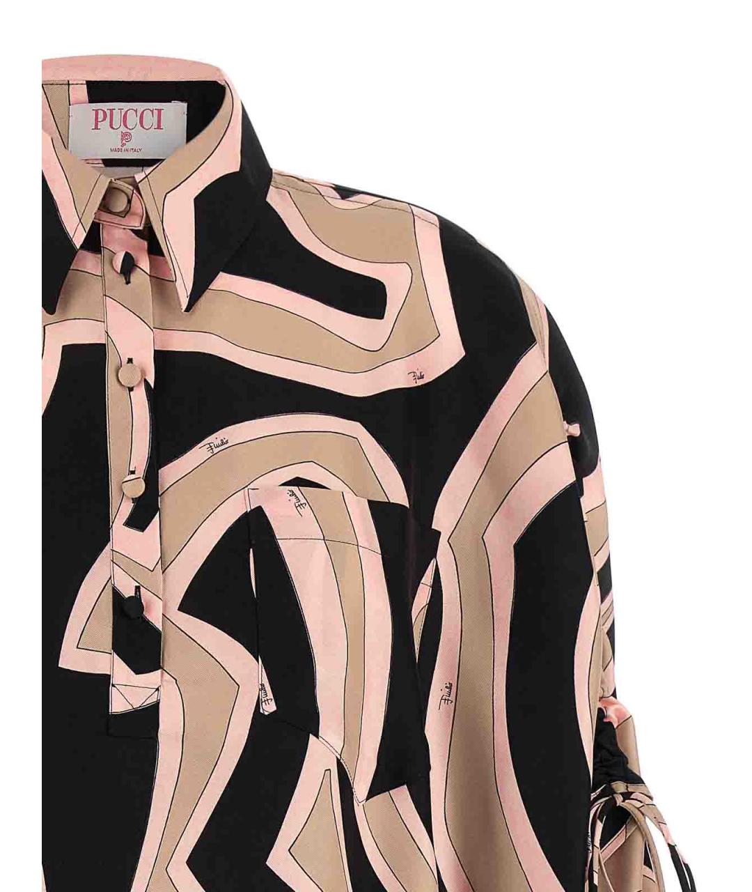 EMILIO PUCCI Бежевое шелковое повседневное платье, фото 3