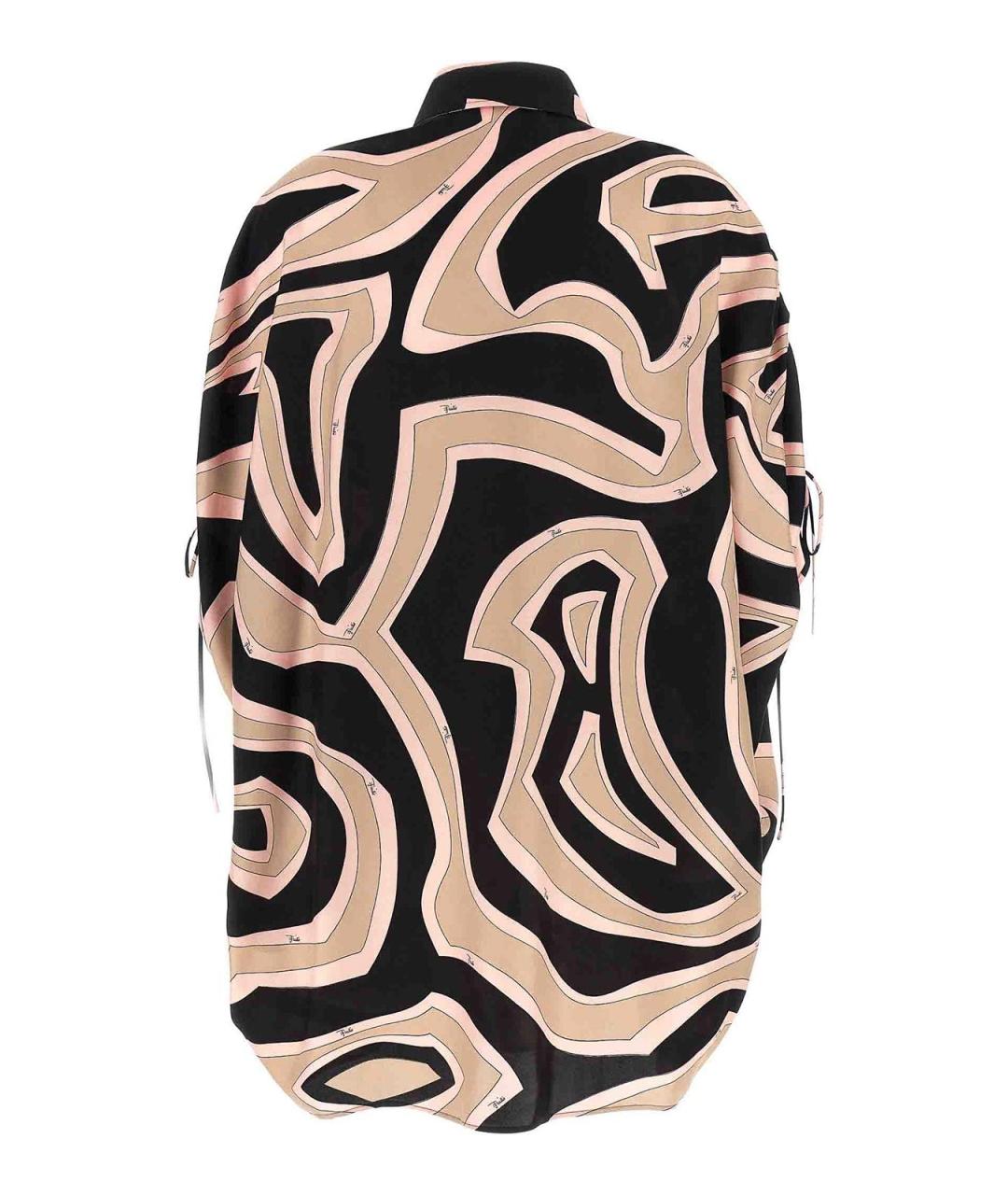 EMILIO PUCCI Бежевое шелковое повседневное платье, фото 2