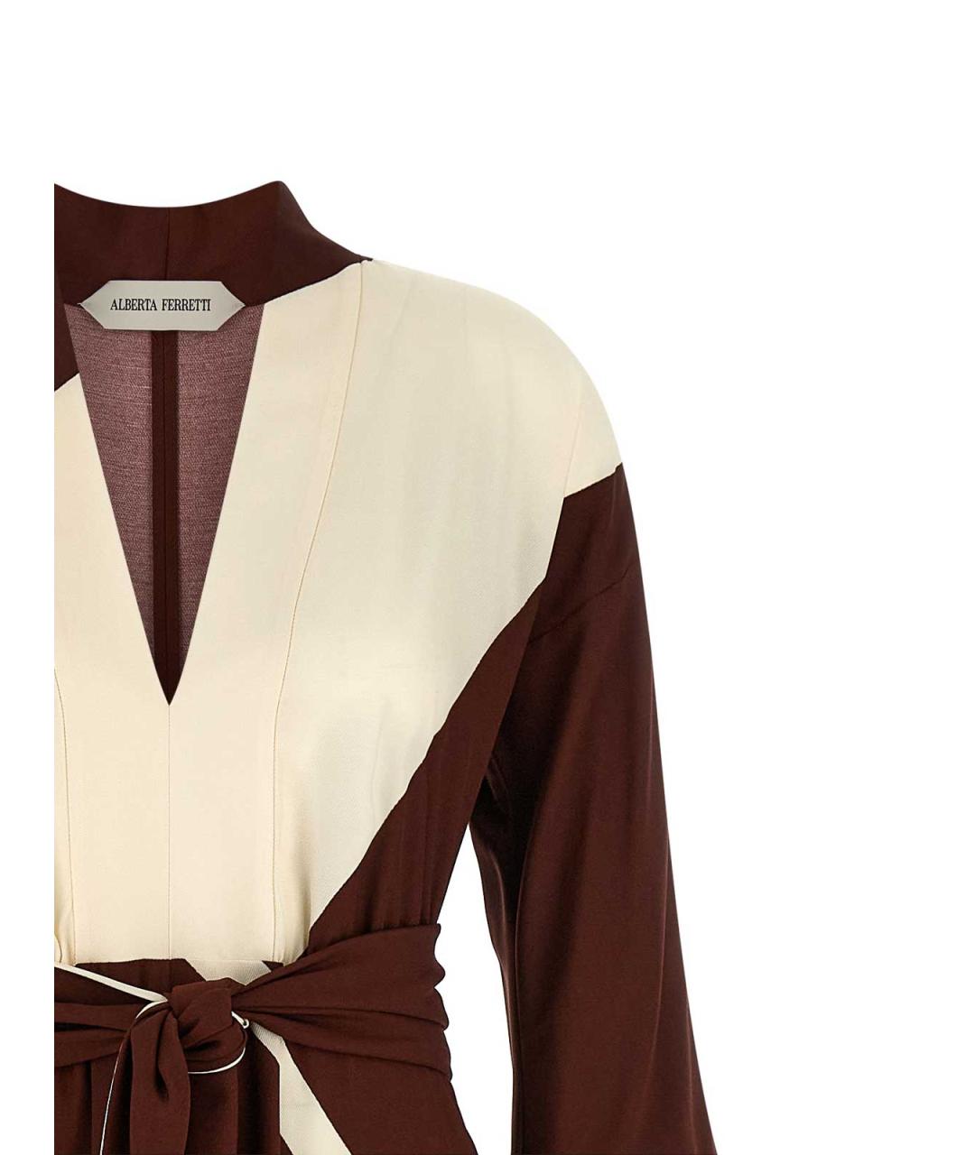ALBERTA FERRETTI Мульти вискозное повседневное платье, фото 3