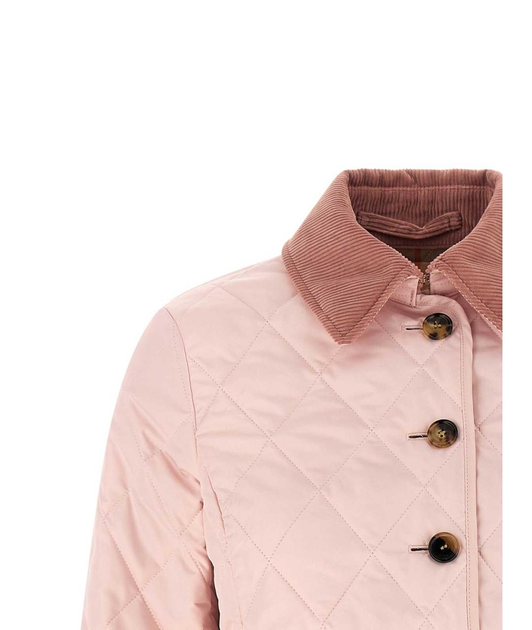 BURBERRY Розовая полиамидовая куртка, фото 3