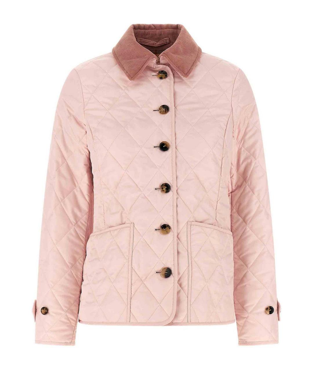 BURBERRY Розовая полиамидовая куртка, фото 1