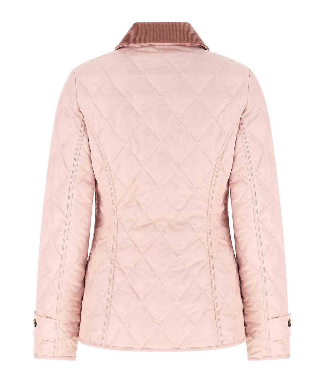 BURBERRY Розовая полиамидовая куртка, фото 2