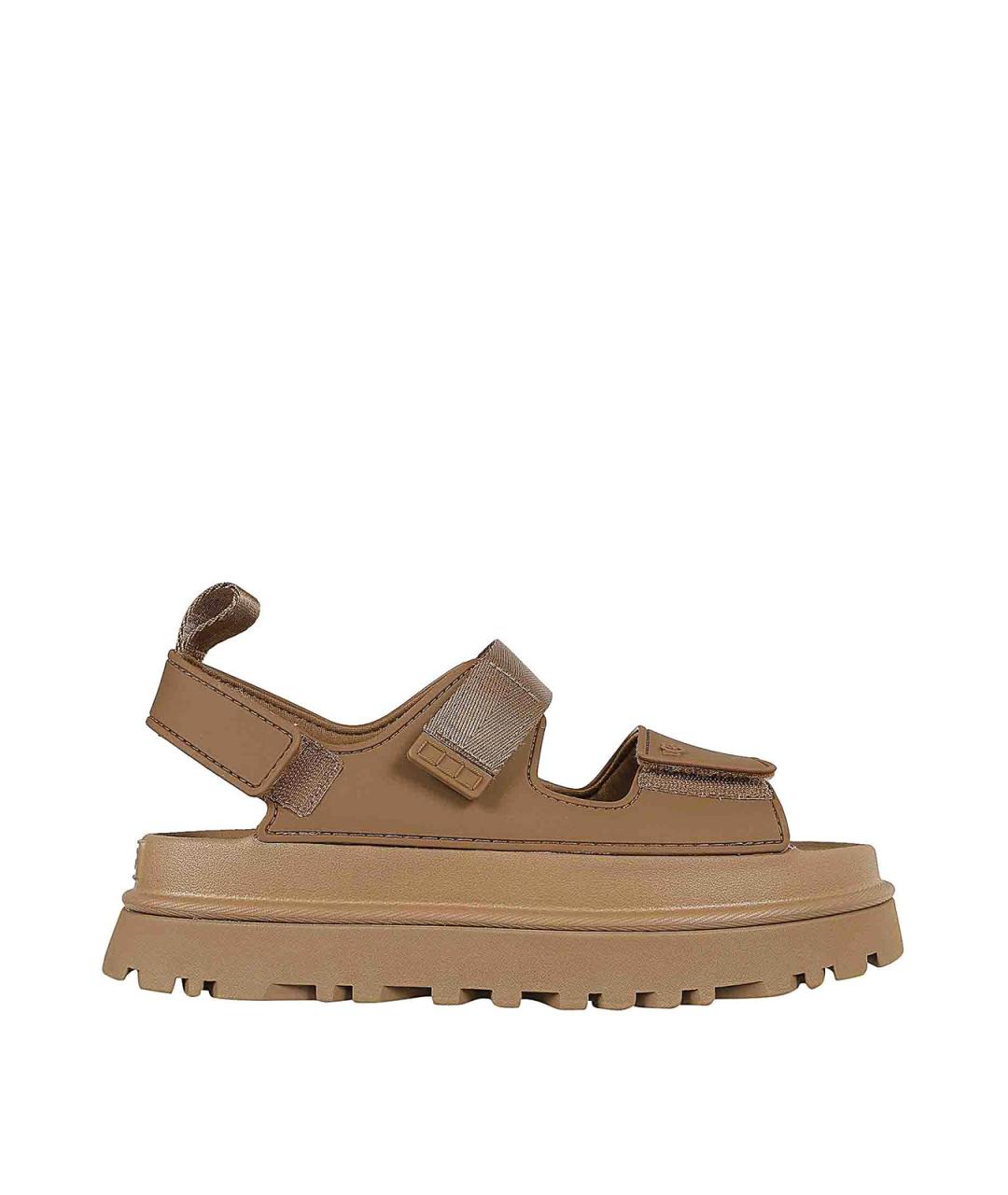 UGG Коричневые замшевые сандалии, фото 1