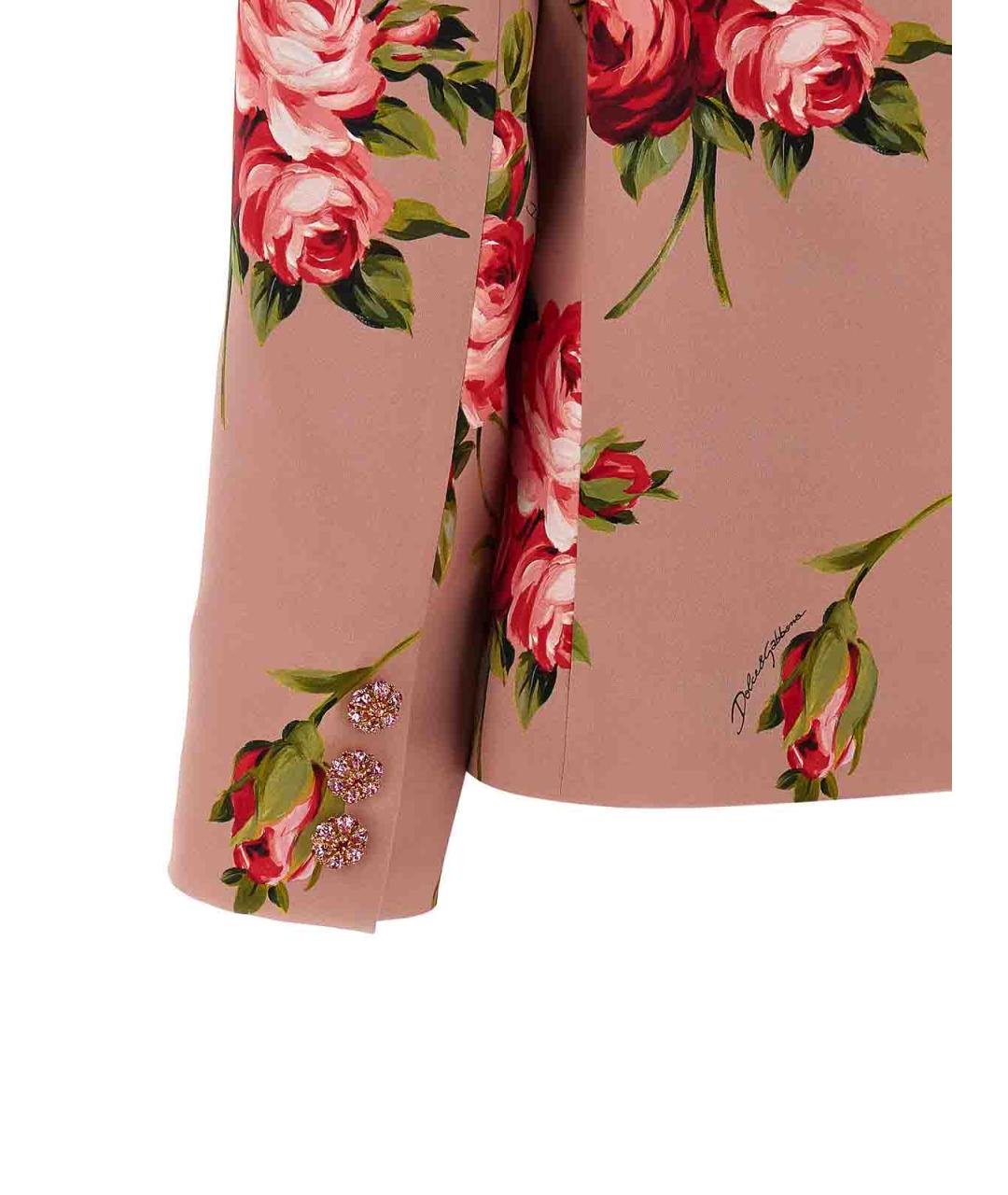 DOLCE&GABBANA Мульти шелковый жакет/пиджак, фото 4