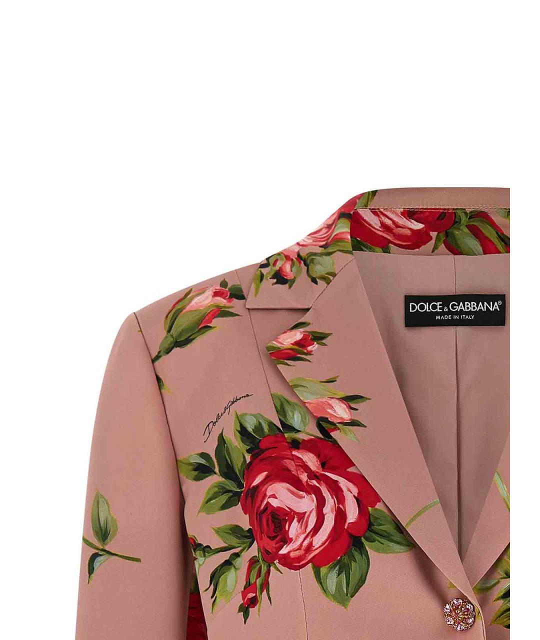 DOLCE&GABBANA Мульти шелковый жакет/пиджак, фото 3