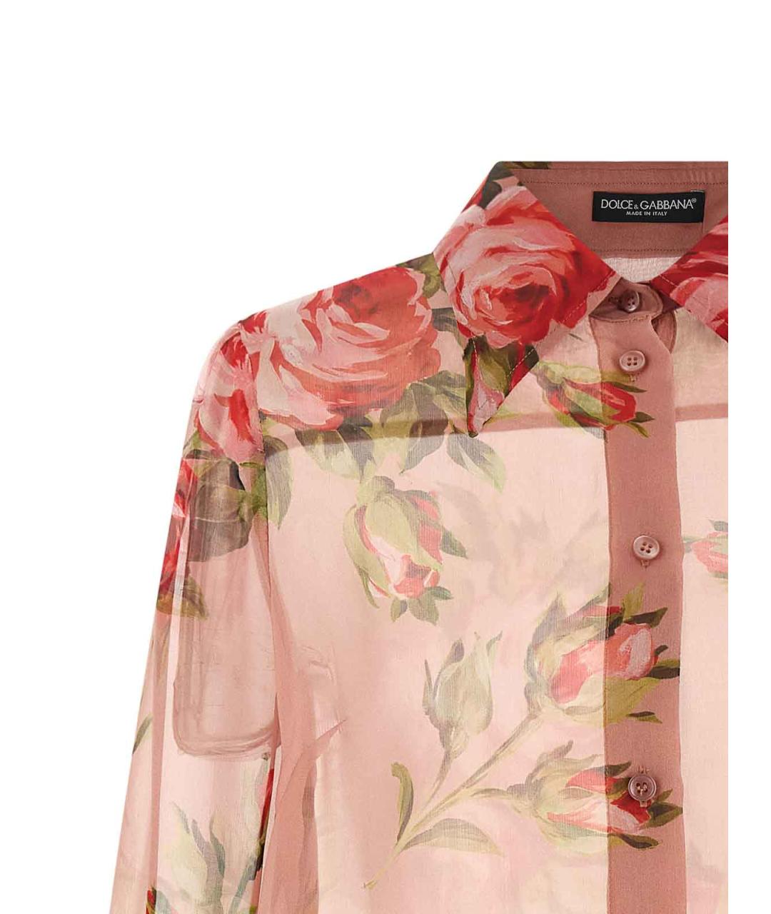 DOLCE&GABBANA Мульти шелковая рубашка, фото 3