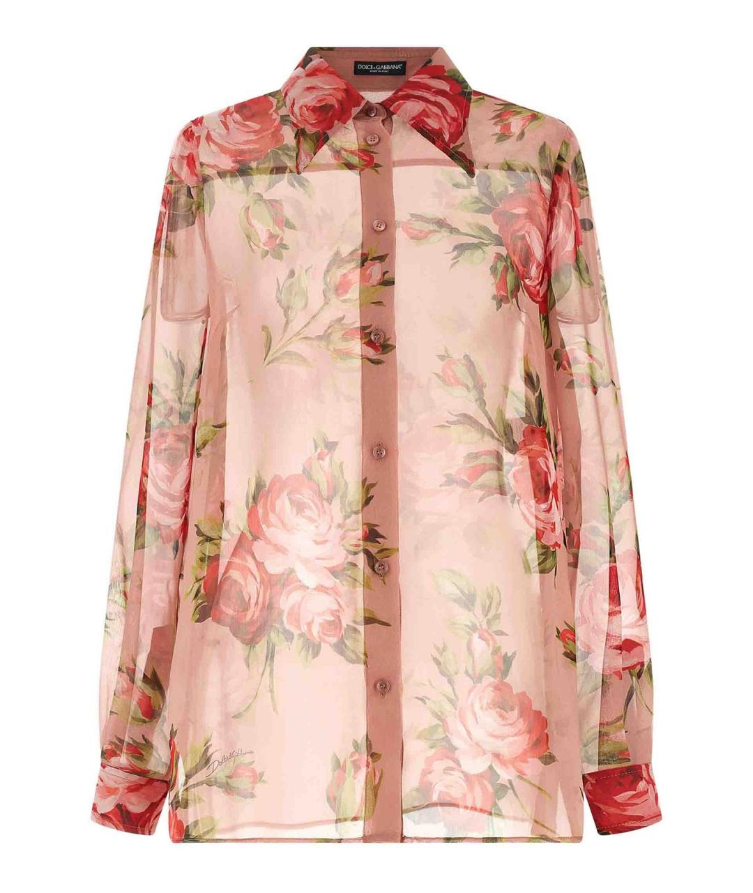 DOLCE&GABBANA Мульти шелковая рубашка, фото 1