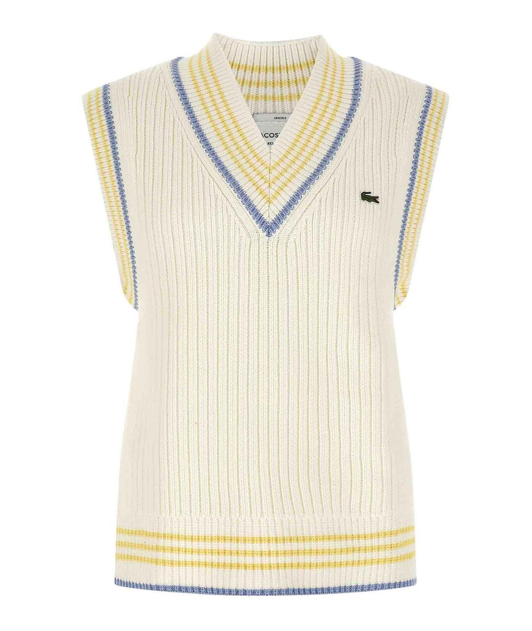 LACOSTE Белая хлопковая жилетка, фото 1
