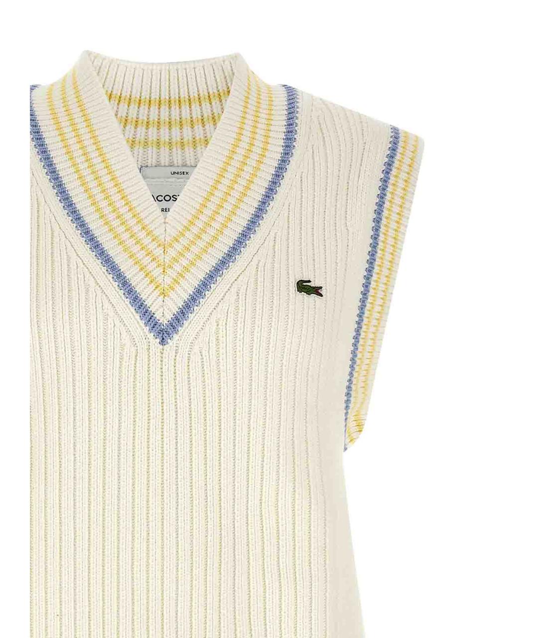 LACOSTE Белая хлопковая жилетка, фото 3