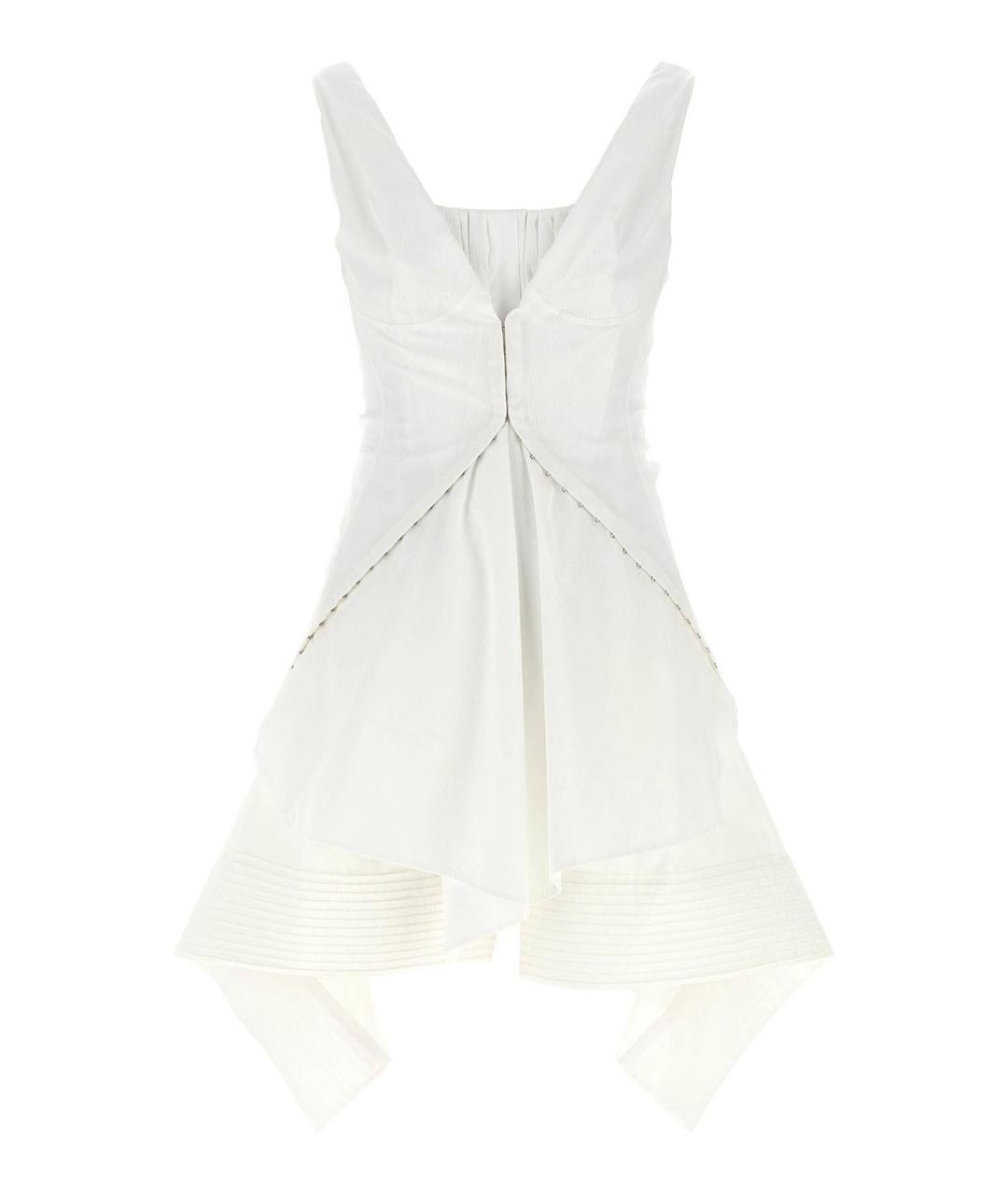 ALEXANDER MCQUEEN Белое хлопковое повседневное платье, фото 1