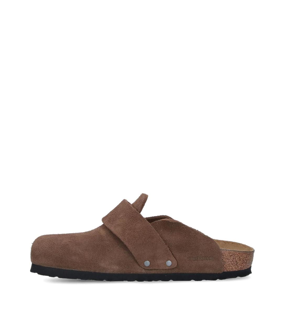 BIRKENSTOCK Коричневые замшевые сабо, фото 3