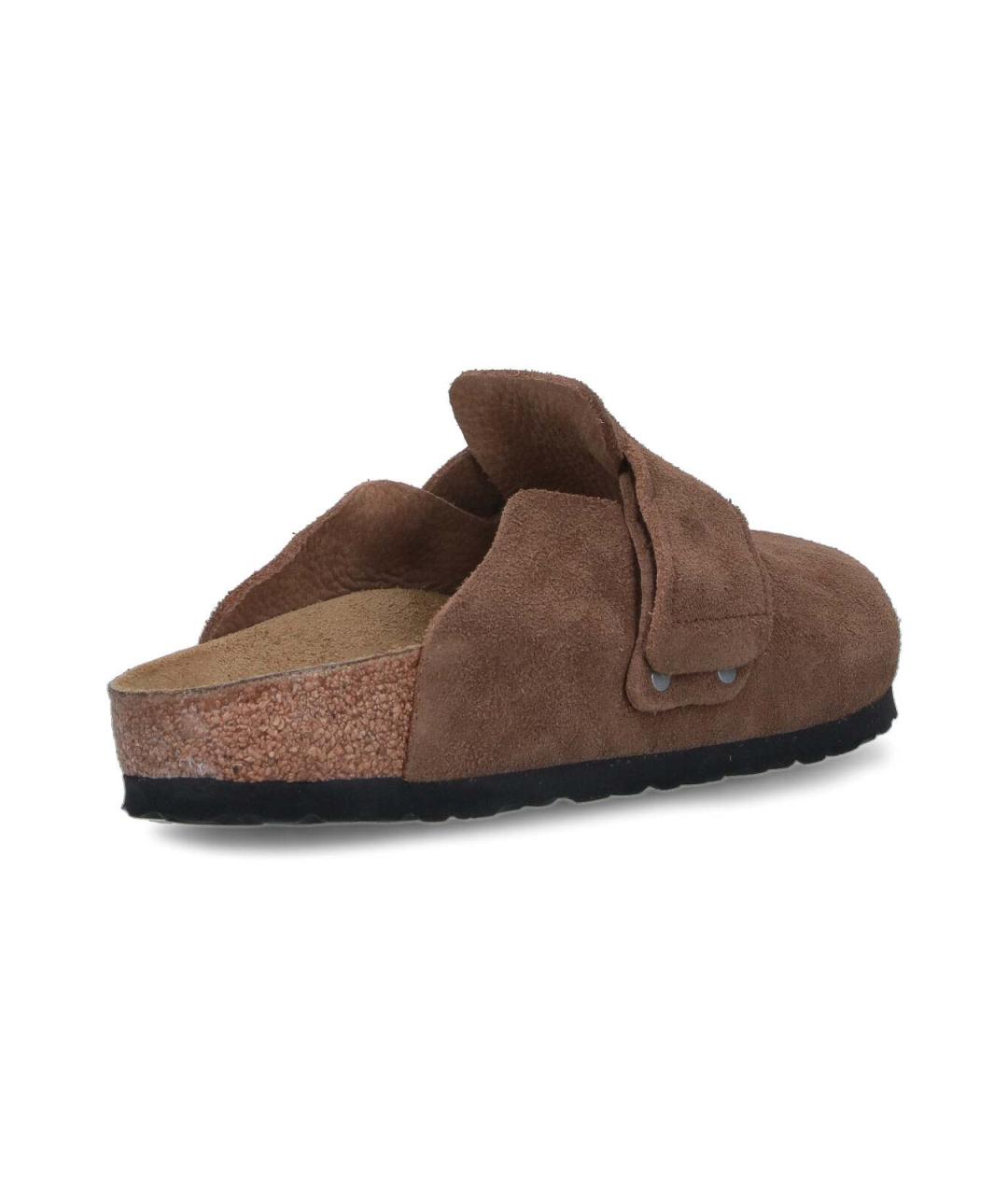 BIRKENSTOCK Коричневые замшевые сабо, фото 4