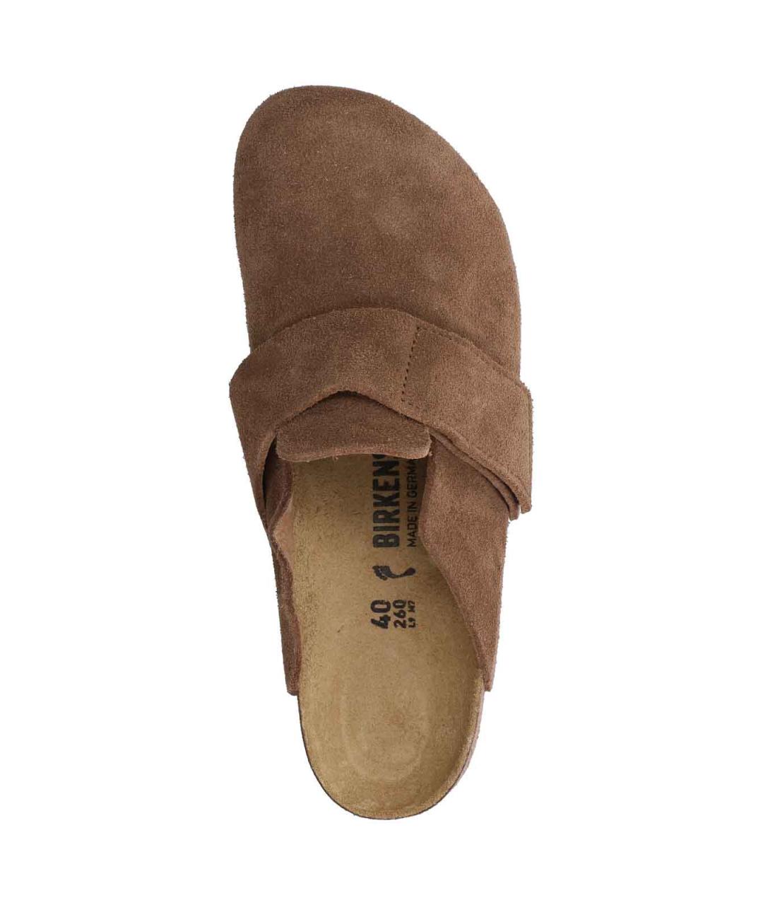 BIRKENSTOCK Коричневые замшевые сабо, фото 5