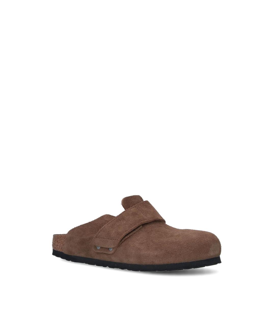 BIRKENSTOCK Коричневые замшевые сабо, фото 2