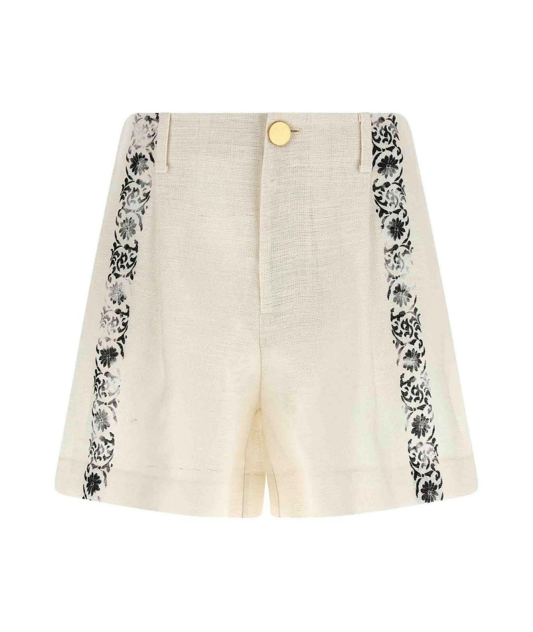 ALBERTA FERRETTI Белые льняные шорты, фото 1