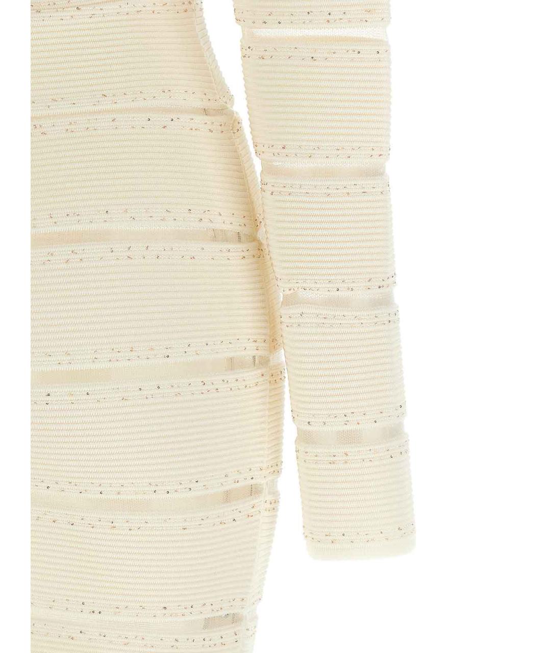 BALMAIN Белое вискозное повседневное платье, фото 4